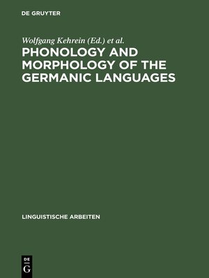 cover image of Phonology and Morphology of the Germanic Languages